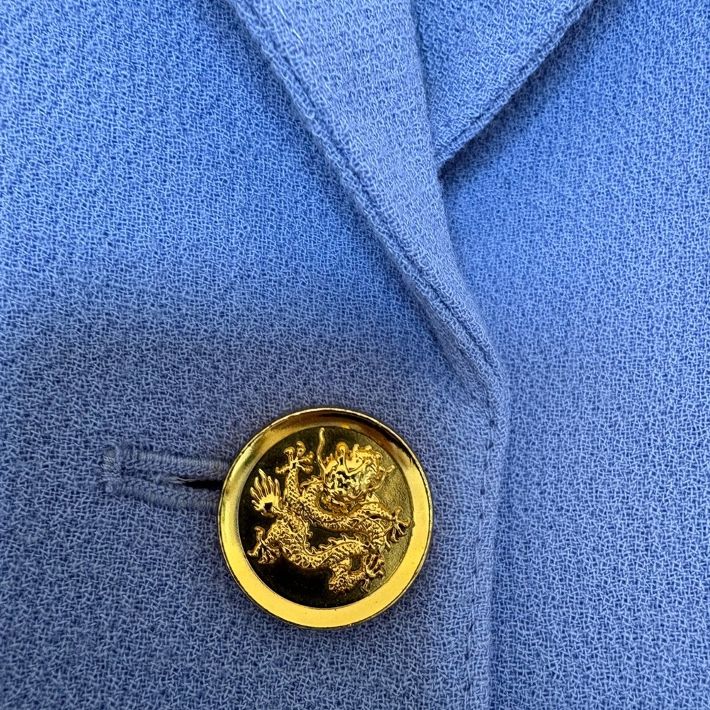 Smythe Women's Portrait Lavender Blazer with Gold Buttons - Picture 3 of 8
